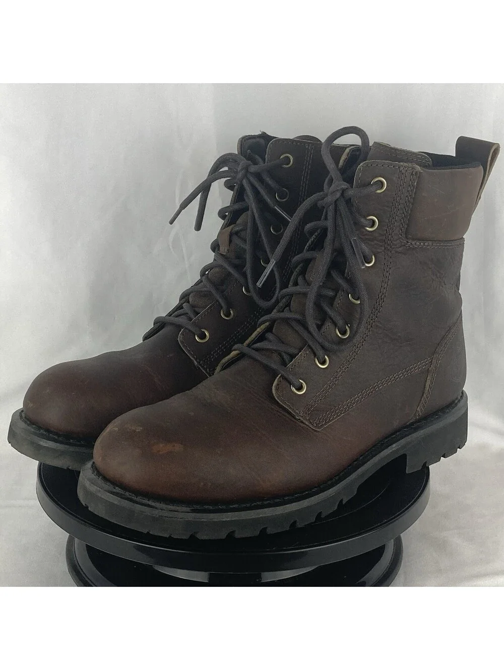 Men’s Size 10 Harley Davidson Leather Work Motorcycle Ankle Boots Brown D96245